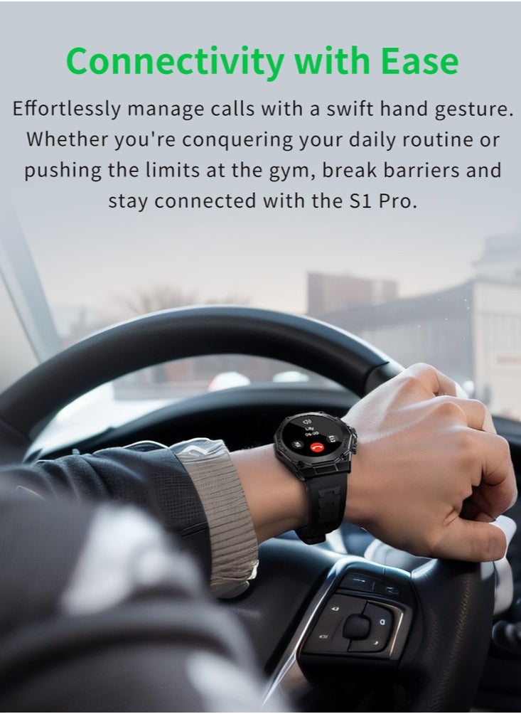 BLACK SHARK - S1 PRO Smart Watch 1.43 Inch AMOLED Screen IP68 Waterproof Support Chat GPT Health Monitoring Wireless Charging, 10-15 Day Battery Life, 150 Watch Faces - Image 1