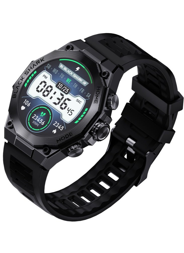 BLACK SHARK - S1 PRO Smart Watch 1.43 Inch AMOLED Screen IP68 Waterproof Support Chat GPT Health Monitoring Wireless Charging, 10-15 Day Battery Life, 150 Watch Faces - Image 1