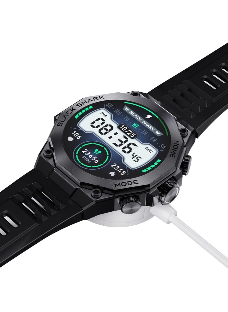BLACK SHARK - S1 PRO Smart Watch 1.43 Inch AMOLED Screen IP68 Waterproof Support Chat GPT Health Monitoring Wireless Charging, 10-15 Day Battery Life, 150 Watch Faces - Image 1