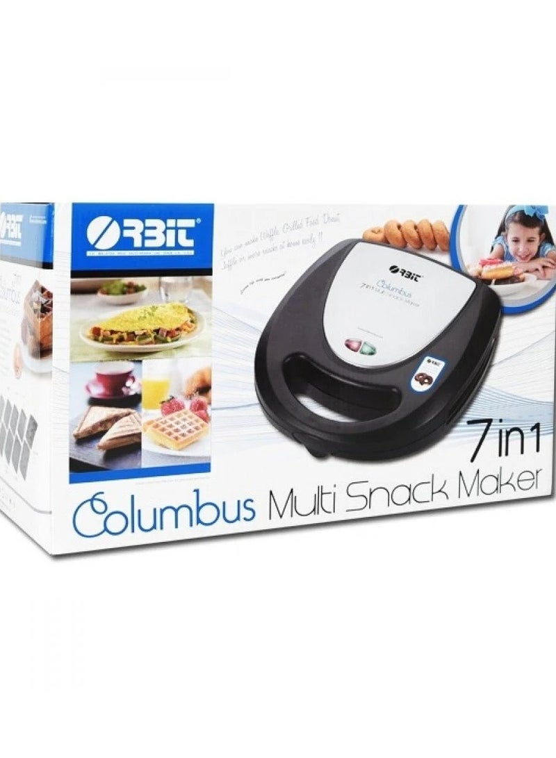 ORBIT Sandwich Maker & Waffle Maker, 7-in-1 Toaster Sandwich Maker with Non-stick Removable Plates, 750W Electric Panini Press Grill Breakfast for Grilled Cheese/Donuts/Steak, Black - Image 4