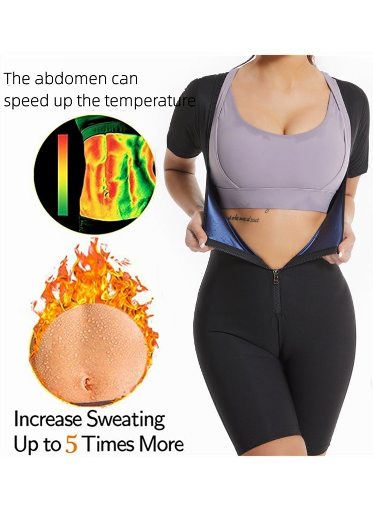 Generic Women Sauna Suit Sweat Shirt Slimming Vest Hot Top Jumpsuit Shapewear  - Image 4