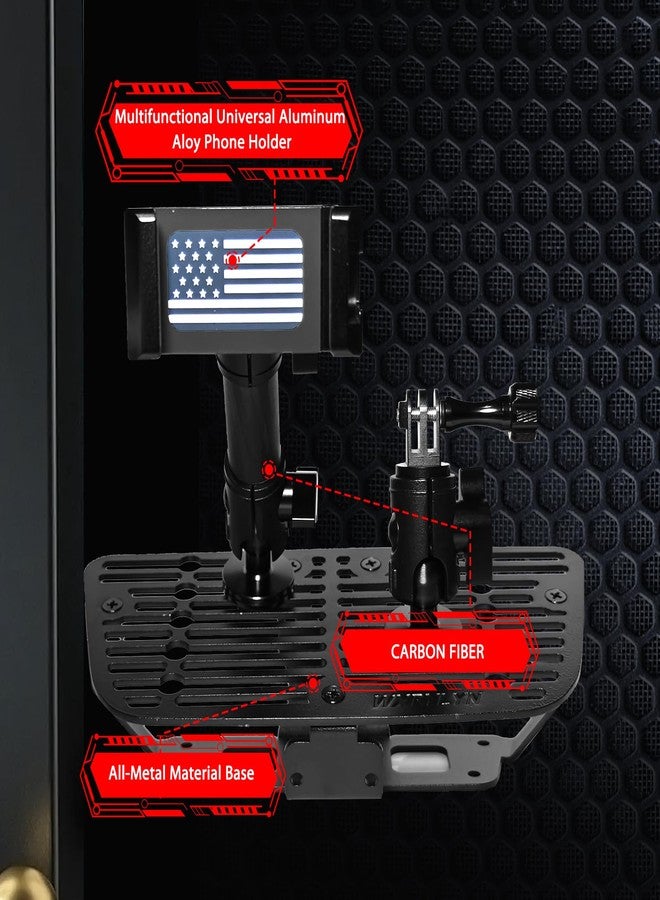 WXRYLYN 2011-2018 Wrangler JK Pure Metal Dash Phone Mount Phone Holder for 2011-2018 J eep Wrangler JL Metal Dash Platform Go P ro Phone Mount 2024 Wrangler Cell Phone Holder - Image 3