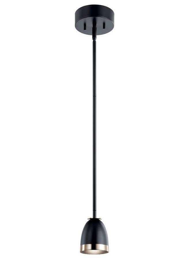 Kichler Baland 4 Inch 1 Light Mini Pendant in Black and Polished Nickel - Image 4