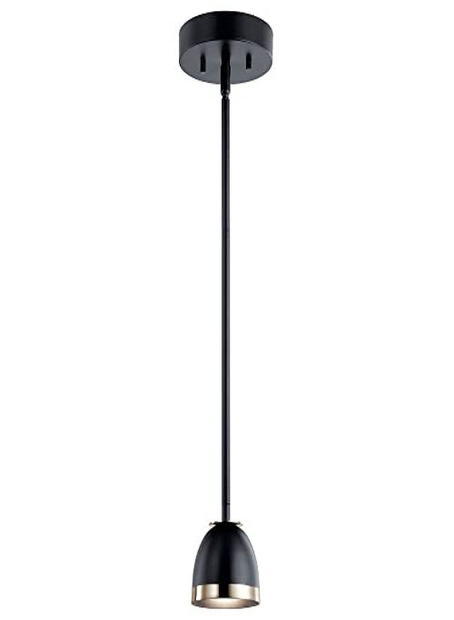 Kichler Baland 4 Inch 1 Light Mini Pendant in Black and Polished Nickel - Image 3
