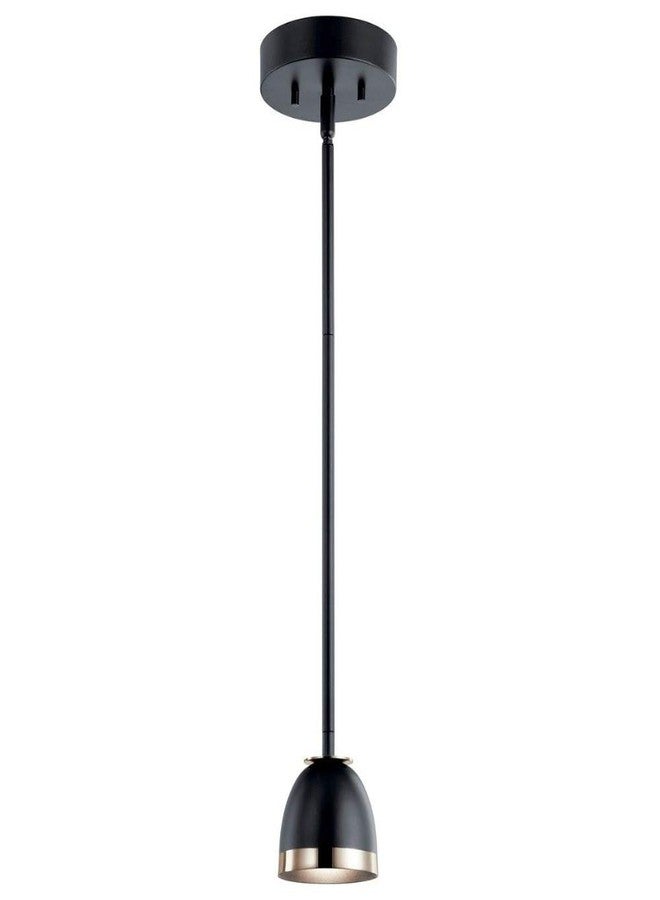 Kichler Baland 4 Inch 1 Light Mini Pendant in Black and Polished Nickel - Image 2