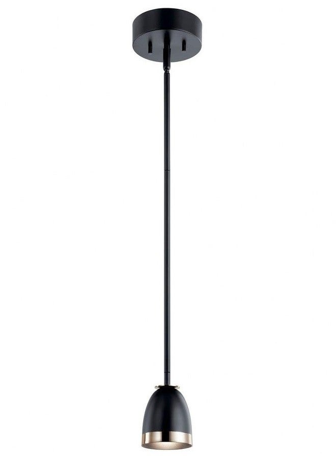 Kichler Baland 4 Inch 1 Light Mini Pendant in Black and Polished Nickel - Image 1