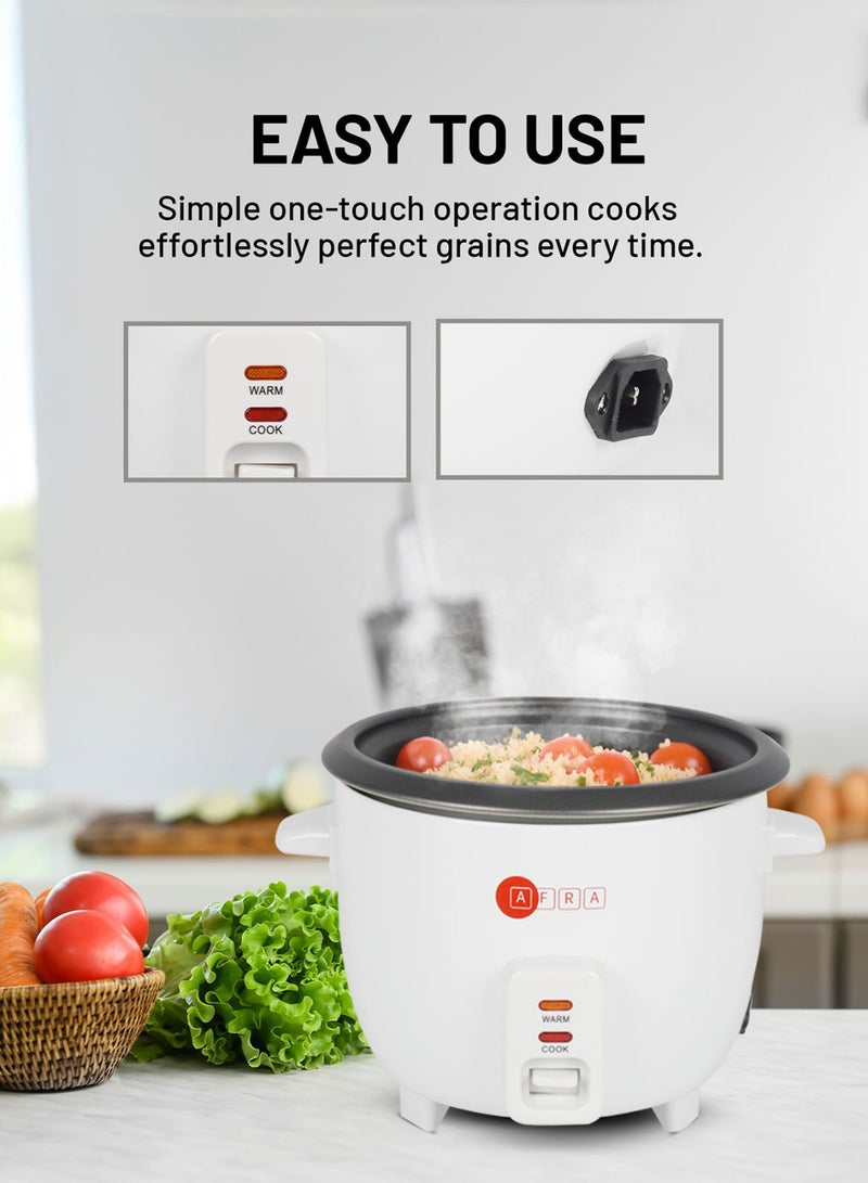 عفرا وعاء طهي الأرز أفرا، سعة 1.5 لتر، وعاء داخلي غير لاصق، غطاء زجاجي، لوحة تسخين من الألومنيوم، وظيفة الحفاظ على الدفء، مع كوب وملعقة قياس، G-MARK، ESMA، ROHS، ومعتمد من CB، ضمان لمدة عامين - Image 5