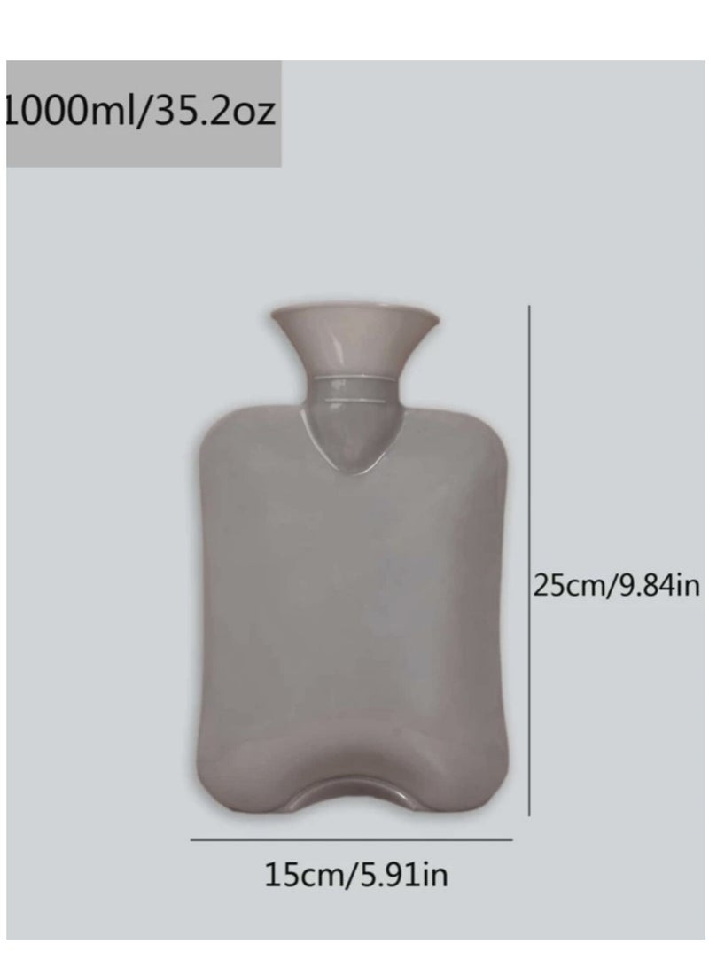 Generic Hot Water Bottle with Soft Fleece Cover Hot Water Bag for Cold and Hot Therapy Pain Relief and Back and Neck and Period Cramps  - Image 3