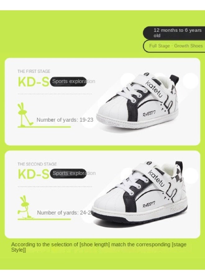Boys And Girls Back-to-school Season Student Shoes, Athletic Sneakers, Comfortable Casual Shoes, Kindergarten White Sneakers, Baby Infant Shoes - Image 1
