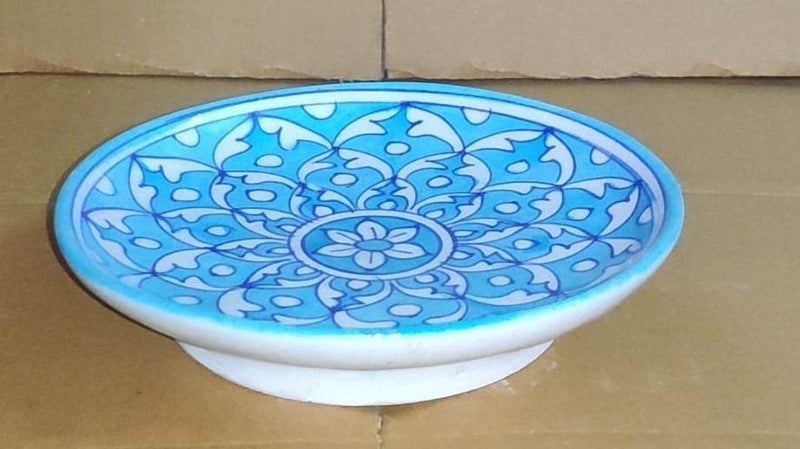 Craft Park Jaipur Blue Pottery Decorative Wall Hanging Handmade Plate 15 cm x 15 cm x 3 cmPLATECFP103 - Image 3