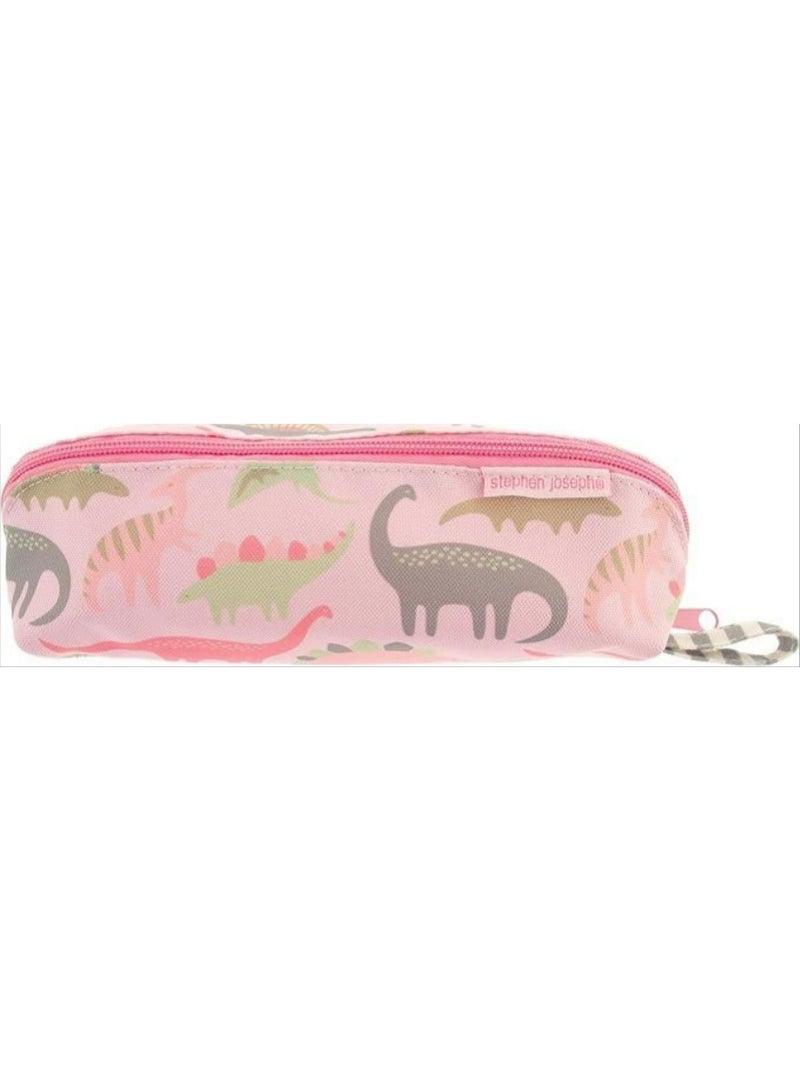 Stephen Joseph ALL OVER PRINT PENCIL POUCH PINK DINO (F23)