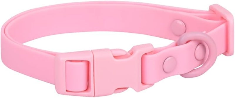 Ovale Waterproof Dog Collar Leash Combo Set, Durable and Easy to Clean, for Small Dogs.(S, Pink) - Image 2