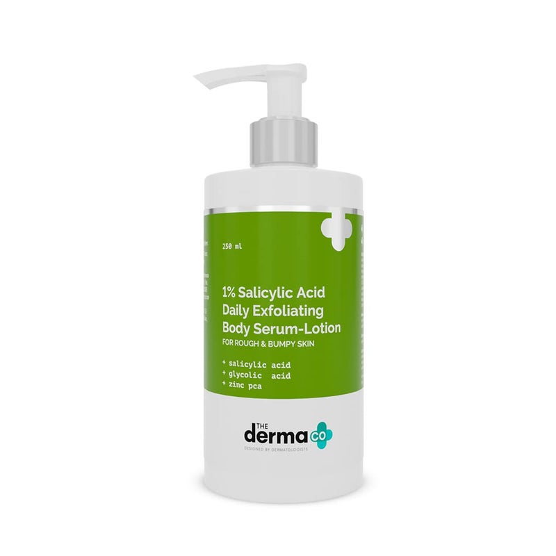 THE derma Co 1 Salicylic Acid Daily Exfoliating Serum Body Lotion for Rough  Bumpy Skin  Fights Body Acne  Bacne  Ideal for AcneProne Skin  845 Fl Oz250 ml 