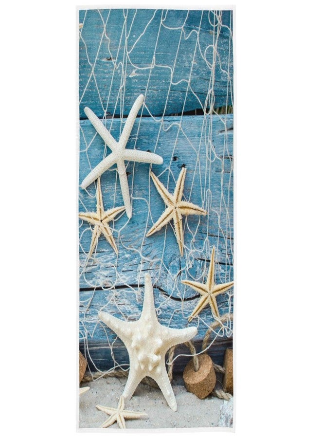 Pfrewn Starfish Seashell Tropical Beach Hand Towels 16x30 in Sea Ocean Marine Nautical Bathroom Towel Soft Absorbent Wooden Summer Small Bath Towel Kitchen Dish Guest Towel Home Bathroom Decorations - Image 1