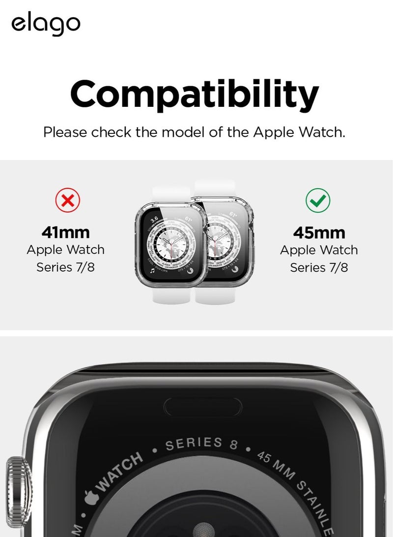 Elago Clear Shield for Apple Watch Series 8/7 (45mm) Case Cover - Clear - Image 2