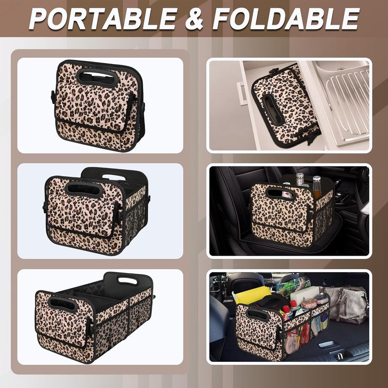Deosk Leopard Print Car Trunk Organizer - Image 4