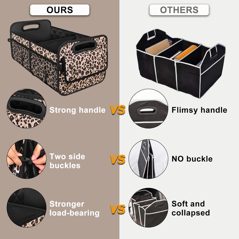 Deosk Leopard Print Car Trunk Organizer - Image 2
