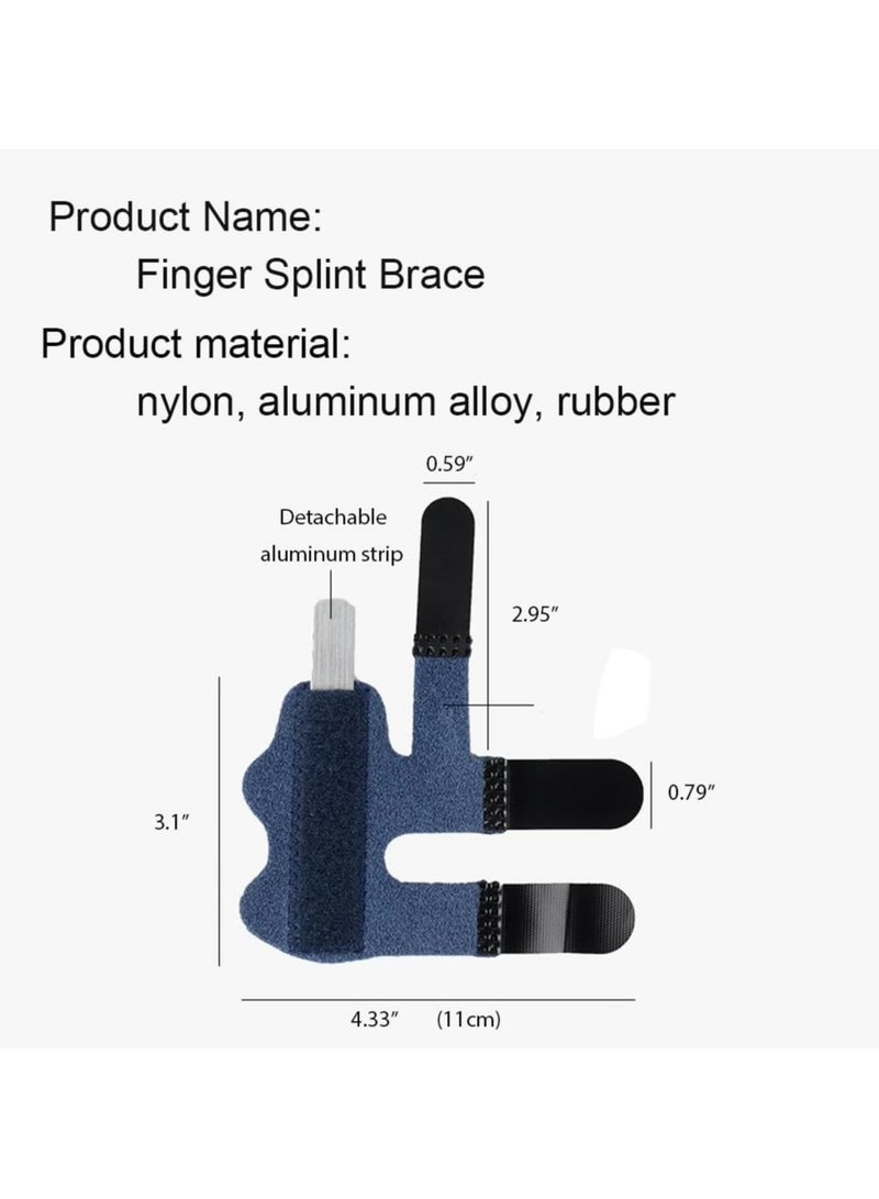 Finger Splint,Trigger Finger Brace for Broken Protector and Straightening Arthritis Relief, 2 Pcs Finger Support Brace Fits Index, Middle, & Ring Finger Pain - Image 2