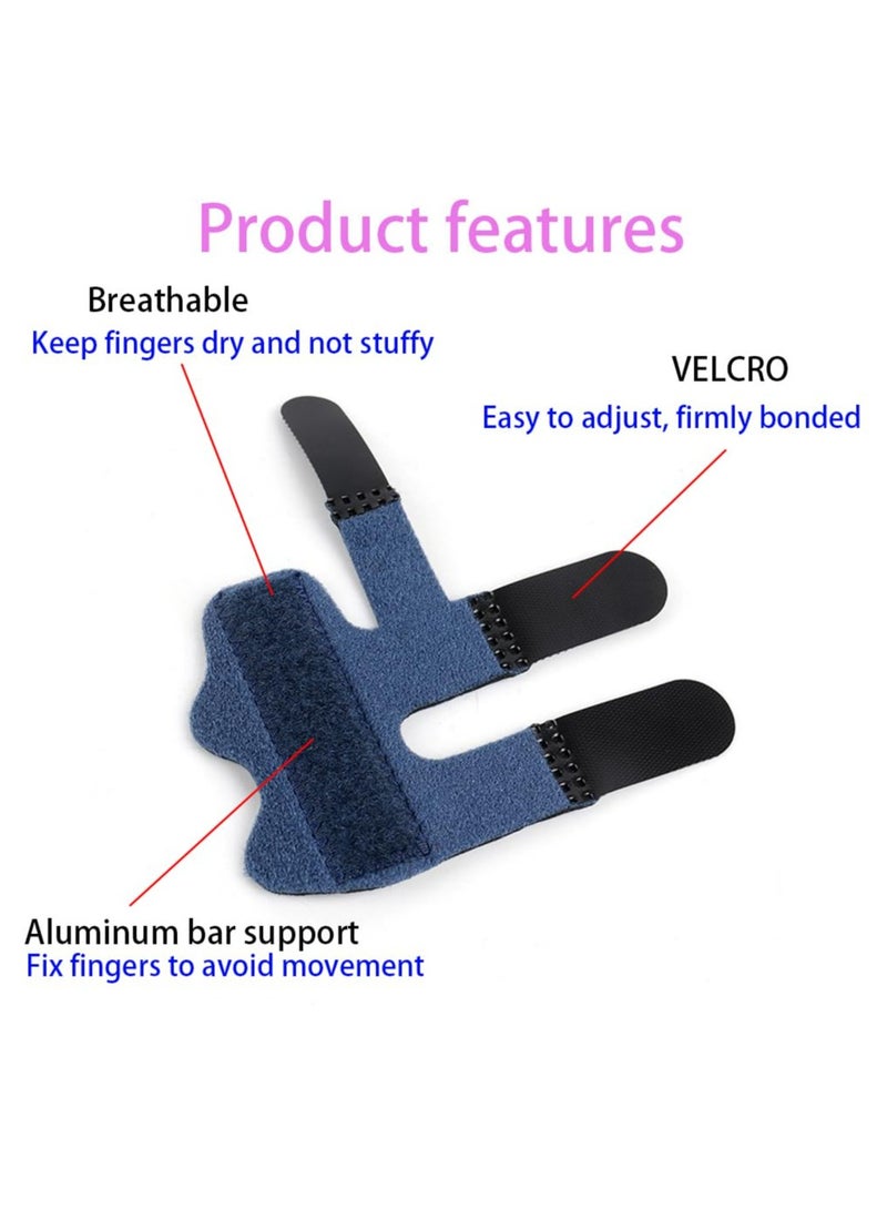 Finger Splint,Trigger Finger Brace for Broken Protector and Straightening Arthritis Relief, 2 Pcs Finger Support Brace Fits Index, Middle, & Ring Finger Pain - Image 3