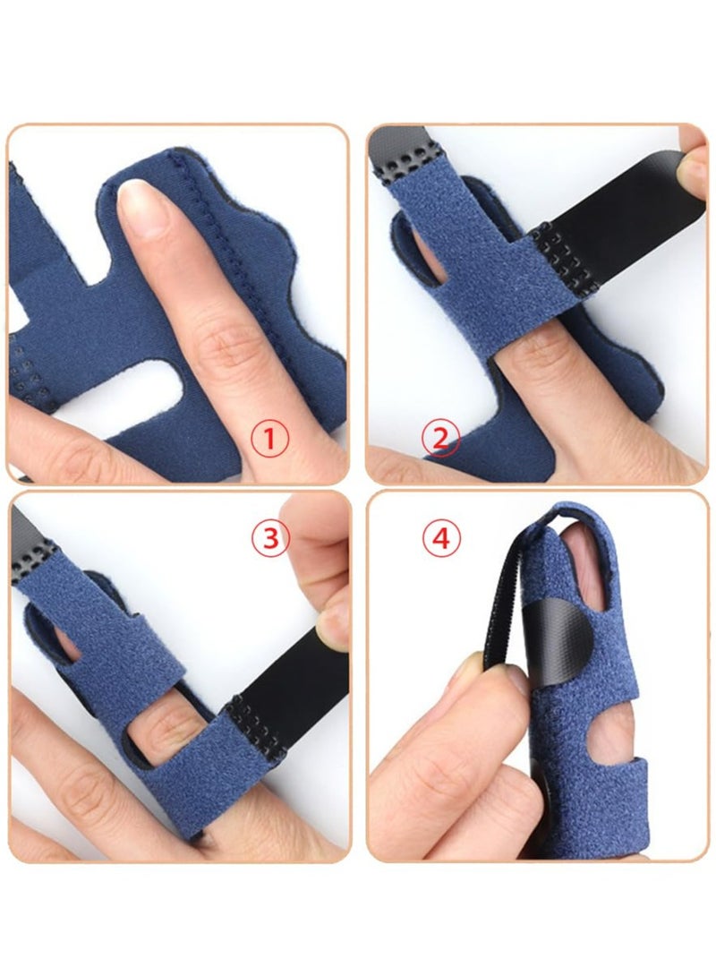 Finger Splint,Trigger Finger Brace for Broken Protector and Straightening Arthritis Relief, 2 Pcs Finger Support Brace Fits Index, Middle, & Ring Finger Pain - Image 4