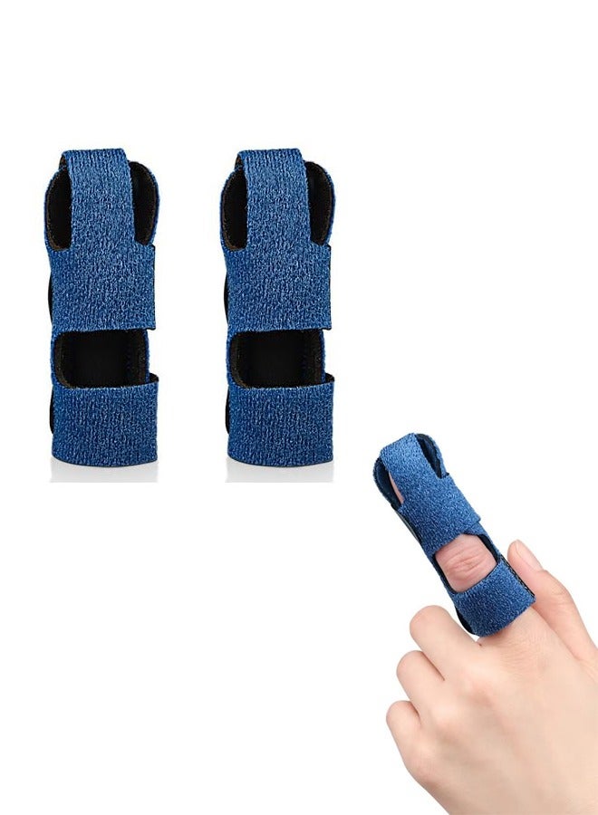 Finger Splint,Trigger Finger Brace for Broken Protector and Straightening Arthritis Relief, 2 Pcs Finger Support Brace Fits Index, Middle, & Ring Finger Pain - Image 1