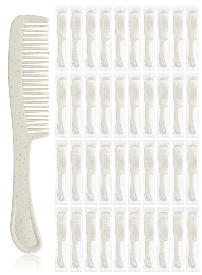 Hipruict Combs in Bulk Individually Wrapped, 50 Pack Disposable Hair Combs for Hotel, Salon, Home Care and Travel (Wheat) - Image 1