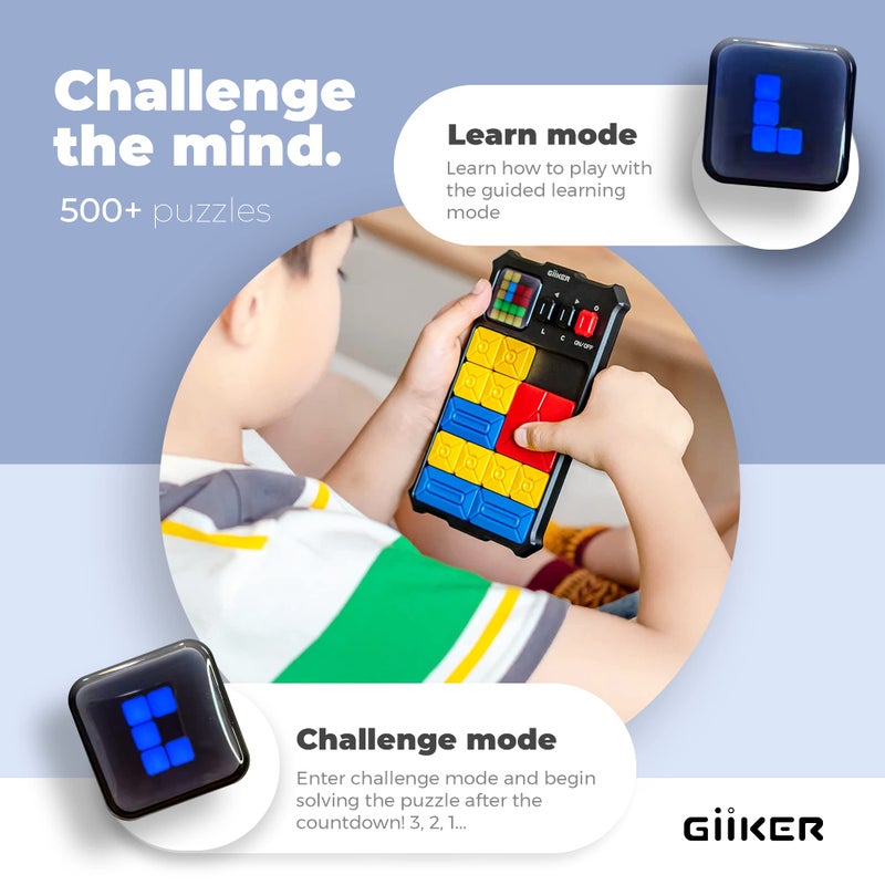 GiiKER Super Slide Puzzle Games, Original 500+ Challenges Brain Teaser Puzzle, Toys for Kids, Travel Games Birthday Gifts Easter Stocking Stuffers for Boys Girls, Activities for Road Trips - Lavender - Image 5
