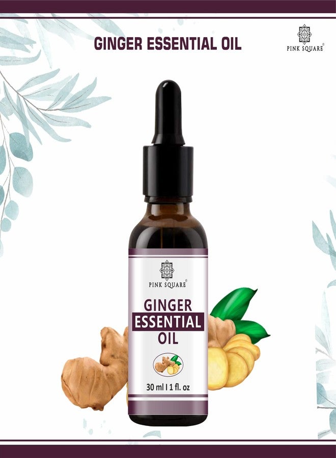 Pink Square Ginger Essential Oil For Even Tone Skin with Ginger Extract to Reduce Belly Drainage Pack of 1 of 30ML - Image 3