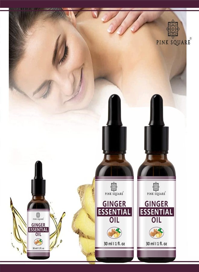 Pink Square Ginger Essential Oil For Even Tone Skin with Ginger Extract to Reduce Belly Drainage Pack of 1 of 30ML - Image 5