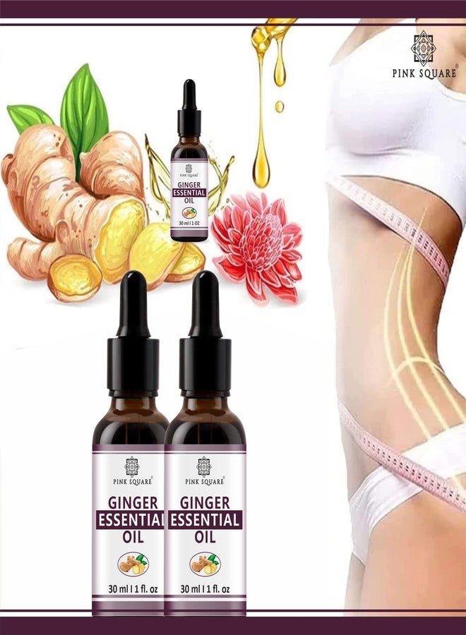 Pink Square Ginger Essential Oil For Even Tone Skin with Ginger Extract to Reduce Belly Drainage Pack of 1 of 30ML - Image 4