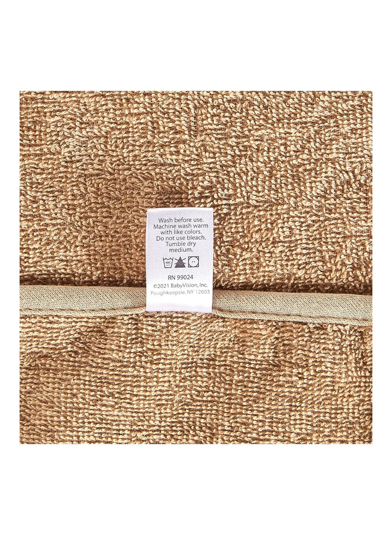 Hudson Baby Unisex Baby Cotton Animal Face Hooded Towel, Lion, One Size - Image 2