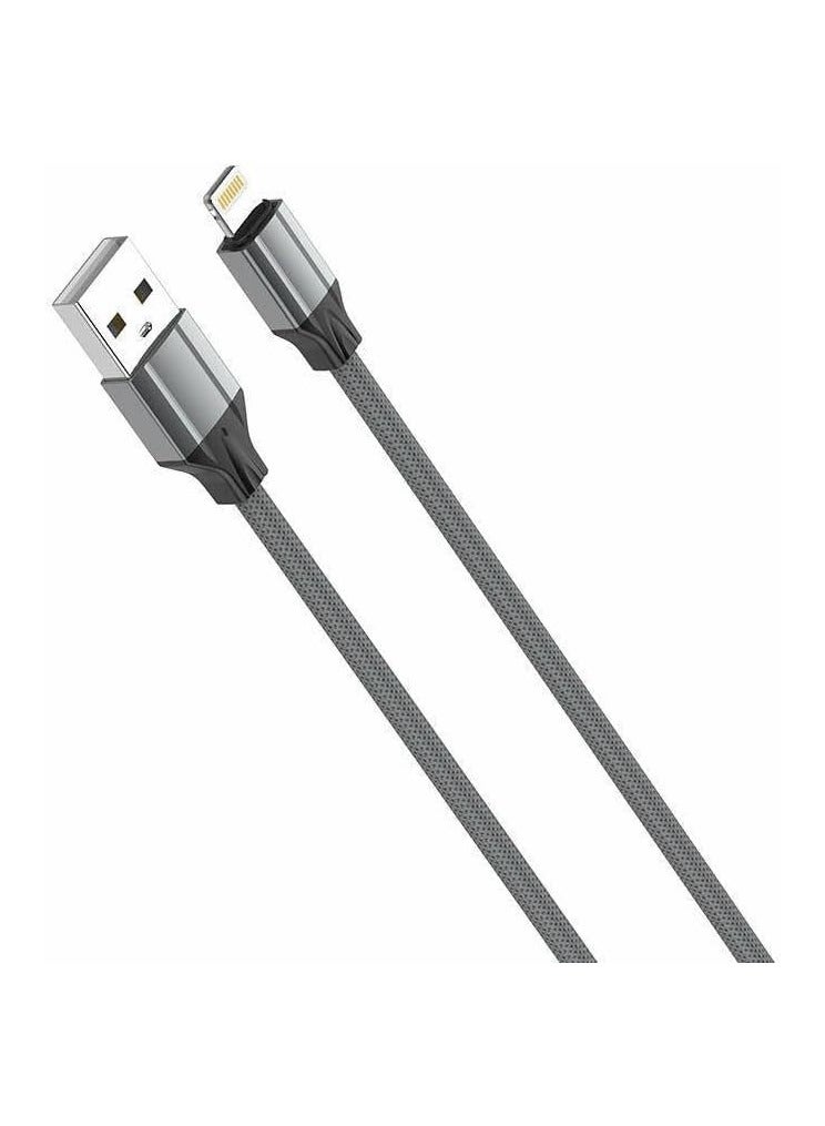 لدنيو LDNIO LS441 كابل شحن ونقل بيانات سريع USB-A إلى Lightning مناسب لأنواع مختلفة من الأجهزة، متعدد الألوان 1000 مم وطول 1 متر - رمادي - Image 1