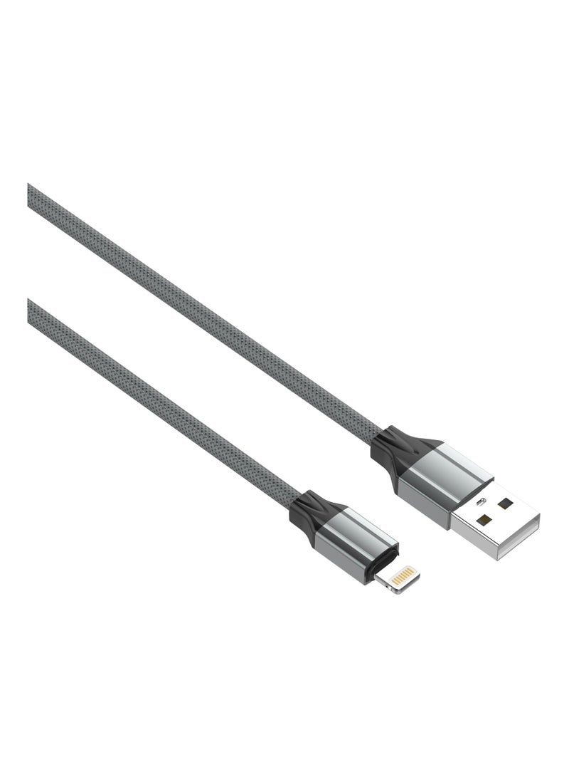 لدنيو LDNIO LS441 كابل شحن ونقل بيانات سريع USB-A إلى Lightning مناسب لأنواع مختلفة من الأجهزة، متعدد الألوان 1000 مم وطول 1 متر - رمادي - Image 2