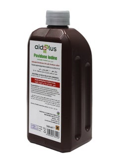 AID PLUS Povidone Iodine Antiseptic Solution 10% 500Ml - Powerful Antiseptic For Wound Care And Infection Prevention - Sku: 60531 