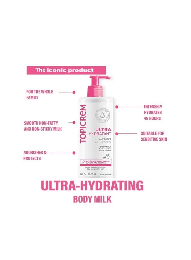 توبي كريم حليب الجسم توبيكريم فائق الترطيب 500 مل | ترطيب عميق للبشرة الجافة والحساسة | مرطب مهدئ ومغذي ومختبر من قبل أطباء الجلدية - Image 3