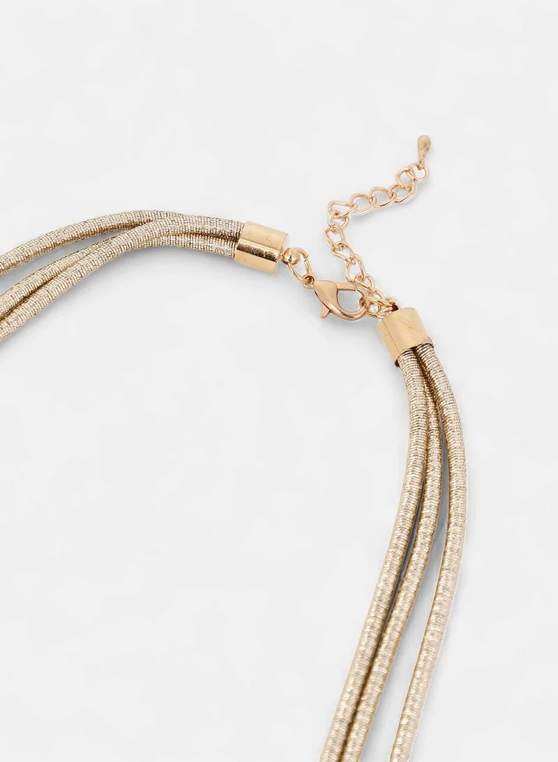 SOHI Bling-Block Multi-Layer Artificial Necklace Jewellery