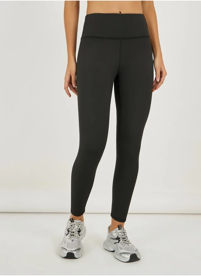 Styli Fleece Lining Broad Waistband Leggings