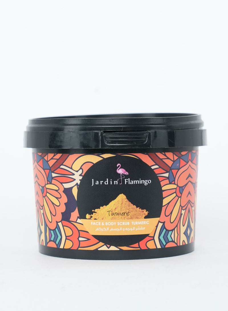 Jardin Flamingo Gold & Turmeric Face & Body Scrub – 400g | Brightening & Exfoliating Formula for Smooth, Glowing Skin – For All Skin Types