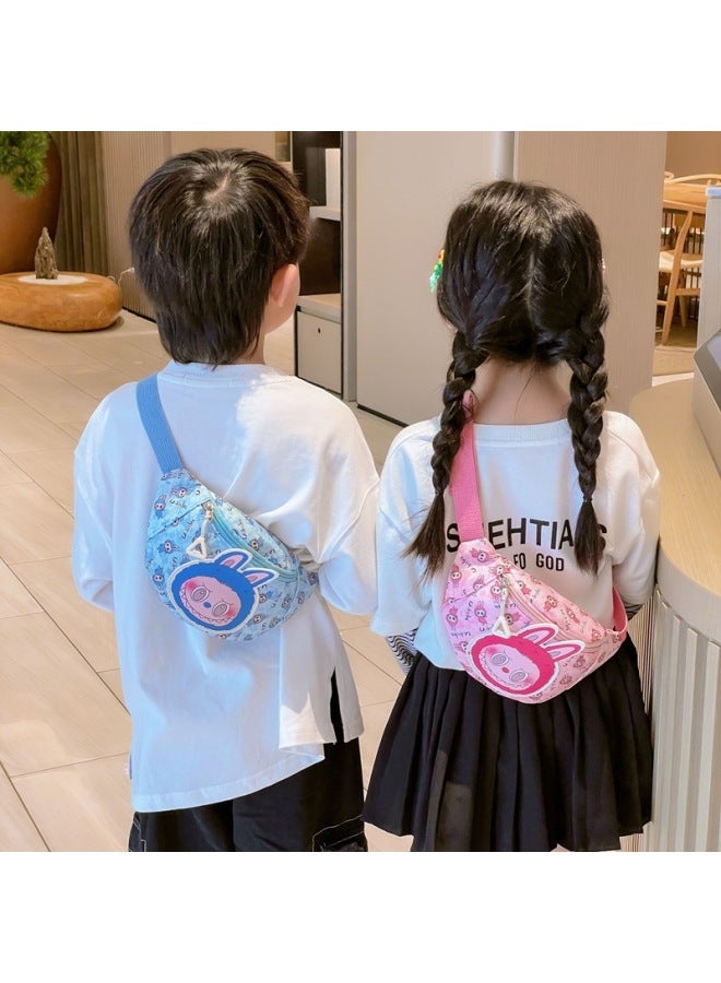 Fashion Casual Children's Waist Bag BULALA Printed Children's Simple Lightweight Chest Bag Boys And Girls Shoulder Bag-Color:Green - Image 3