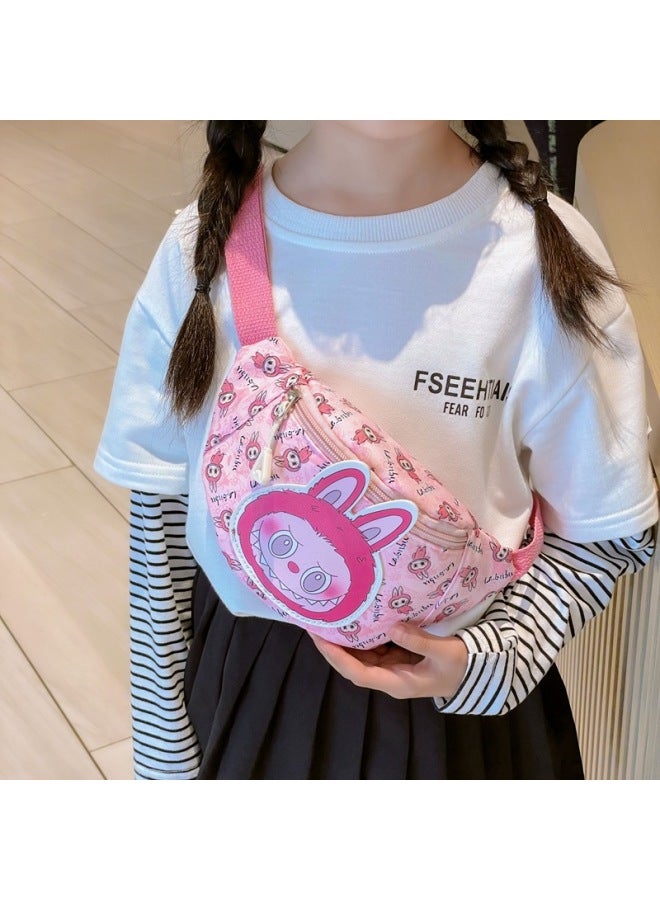 Fashion Casual Children's Waist Bag BULALA Printed Children's Simple Lightweight Chest Bag Boys And Girls Shoulder Bag-Color:Green - Image 4