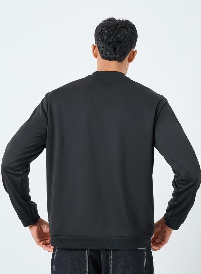 Take Two Men Black Zip Up Bomber Jacket - Image 5