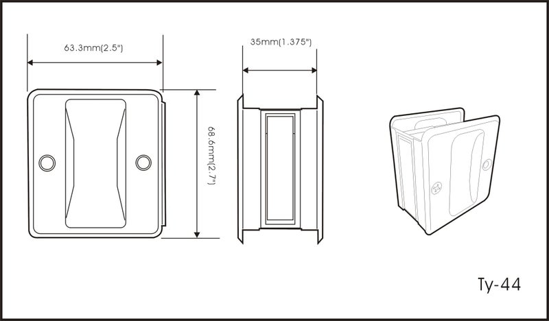 QCAA Solid Brass Sliding Pocket Passage Door Pull, Matte Black, Made in Taiwan, 1 Pack - Image 3