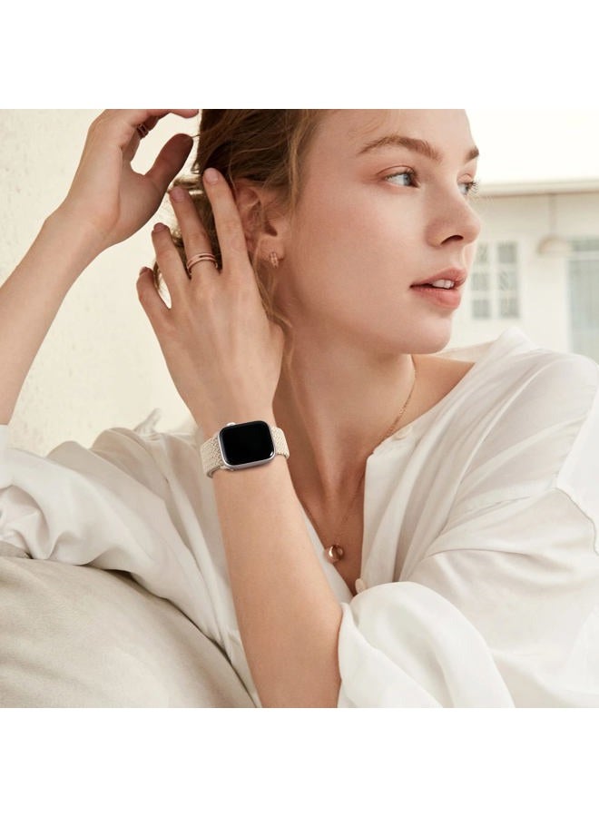 DAQIN حزام ساعة آبل متوافق 46 مم 44 مم 45 مم 49 مم 42 مم 41 مم 38 مم 40 مم للنساء والرجال، 4 حزمة حزام رياضي مرن من النايلون مضفر لسلسلة iWatch 10 9 8 7 6 5 4 3 2 1 ألترا/ألترا 2 SE - Image 4