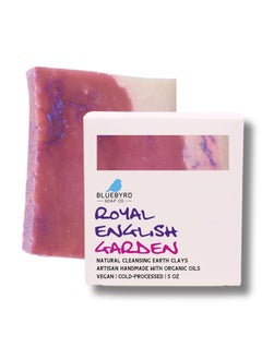 BLUEBYRD SOAP CO. Bluebyrd Soap Co English Royal Gardens Bar Soap For Women  Floral Scents of Gardenia Jasmine Plumeria  Cold Process Handmade Soap Bars Organic Oils  Vegan NonGmo Royal 