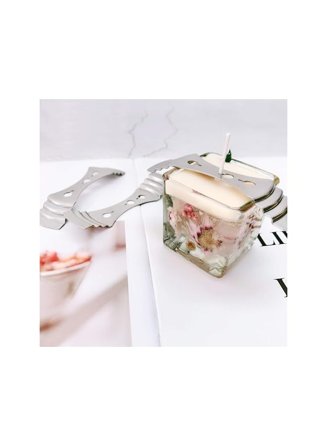 The Bros Metal Candle Wick Centering Devices,Metal Candle Wick Holders, Upgraded Candle Wick Centering Devices, Silver Stainless Steel Candle Wick Holder for Candle Making,15PCS - Image 4