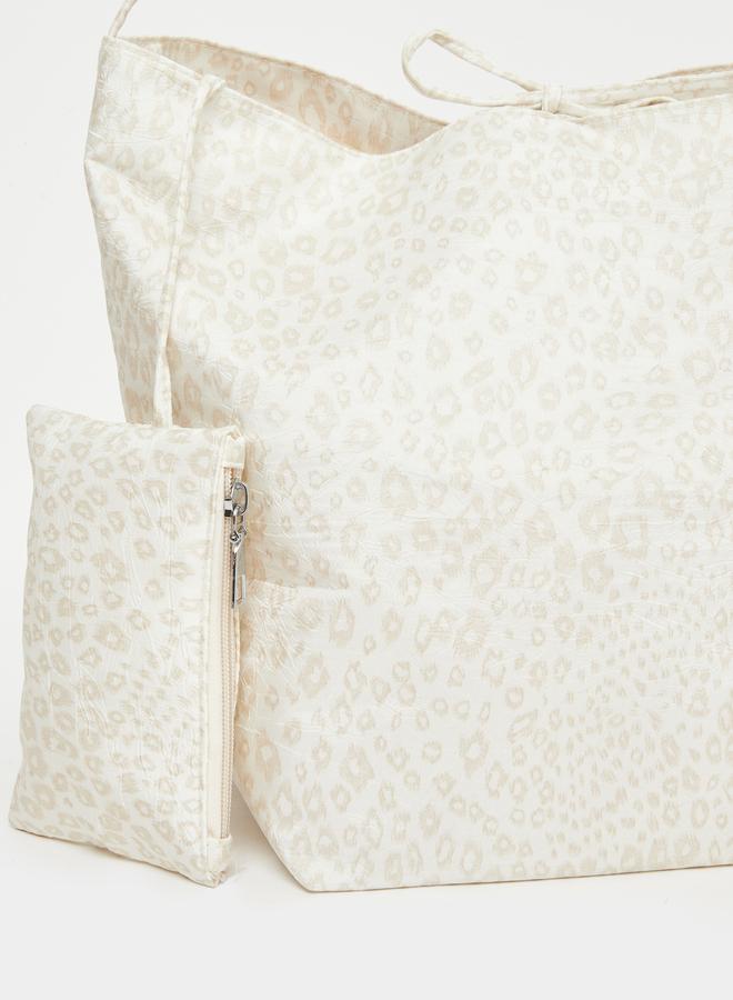 Styli All Over Animal Print Shoulder Bag with Pouch - Image 3