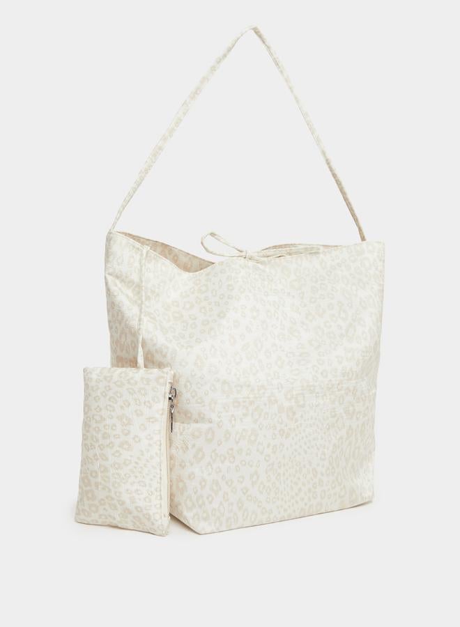 Styli All Over Animal Print Shoulder Bag with Pouch - Image 1