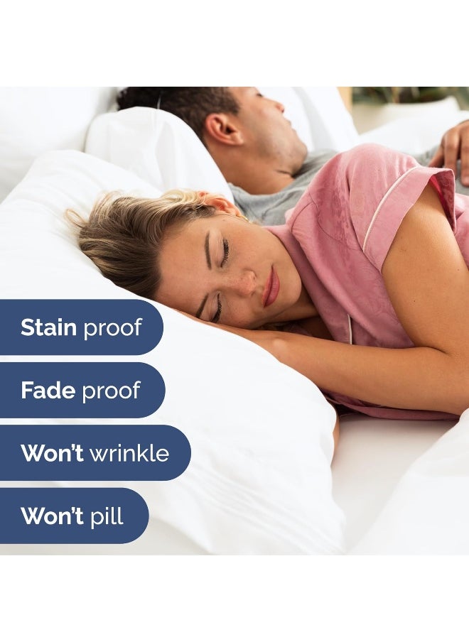 CGK Unlimited - Extra Deep Cal King Sheet Set - 6 Piece Breathable & Cooling Sheets - Hotel Luxury Bedding Set w/18-24 Inch Extra Deep Pockets - Easy Fit - Super Soft, Wrinkle Free and Comfy - White, Cal King Size - Image 1