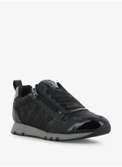 SJ Women's Panelled Shoes with Lace-Up Closure and Zip Detail  - Image 1
