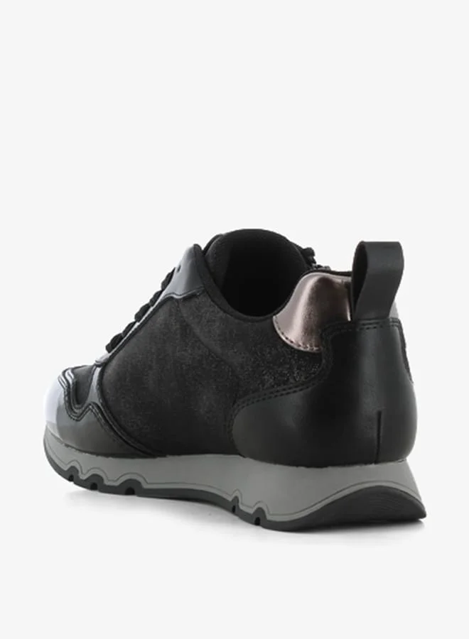 SJ Women's Panelled Shoes with Lace-Up Closure and Zip Detail